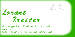 lorant kreiter business card